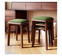 Tabourets de bar en bois, tabourets empilables, tabourets bas, chaises, chaise de petit-déjeuner portable avec assise rembourrée, tabourets empilables for la cuisine et la salle à manger(4pcs)