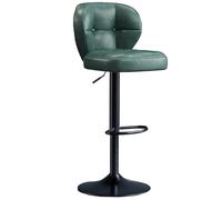 Tabourets De Bar en Cuir Pivotants Modernes Chaise De Bar Réglables pour Îlot De Cuisine avec Dossier Et sans Accoudoirs Chaise Haute Cuisine Rembourrés pour Le Petit-déjeuner(Dark Green,A)