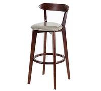 Tabourets de Bar en Cuir PU, chaises de tabourets de Hauteur de Bar Modernes, Cadre en Bois, Assemblage Facile, arrière Repose-Pieds, comptoir de Cuisine, Tabouret de Bar de Salle à Manger (gris-1ps,