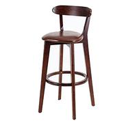 Tabourets de Bar en Cuir PU, chaises de tabourets de Hauteur de Bar Modernes, Cadre en Bois, Assemblage Facile, arrière Repose-Pieds, comptoir de Cuisine, Tabouret de Bar de Salle à Manger