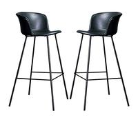 Tabourets de Bar en Cuir PU, Petits tabourets de Bar de Bar à Hauteur de comptoir pour Le Salon de pub de l'îlot de Cuisine, capacité de 330 Livres, Repose-Pieds (Green-2ps, 65 cm / 26 Pouces)