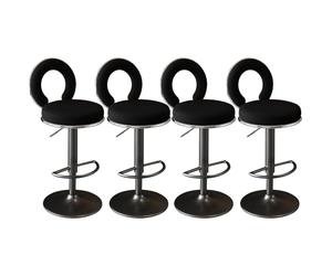 Tabourets de Bar en Cuir PU Set de 4 tabourets de Bar de comptoir pivotant avec des chaises réglables arrière tabourets pour îlots de Cuisine pour la Maison de Salle à Manger au Bar Bleu intéressant