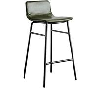 Tabourets de Bar en Cuir synthétique Chaises de Bar avec Un Dos Bas des Jambes en métal, des tabourets de pub de Bar à comptoir de Cuisine, 300 Livres (Hauteur du siè: 26/30 Pouces) (Green-1PS, 75 cm