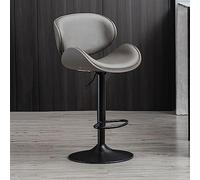 Tabourets de bar en métal en hauteur, tabourets de bar à dossier pivotant en bois, chaises modernes de qualité supérieure légères pour îlot de cuisine avec pied en métal, pour cuisine café, dîner, pub