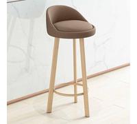 Tabourets de bar en tissu de lin avec dossier et repose-pieds en métal - Chaises de comptoir hautes pour îles de cuisine et bars à domicile - Siège confortable pour petit déjeuner au design élégant