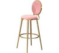 Tabourets de Bar en Velours, Hauteur comptoir, Pieds en métal, chaises de Bar pour îlot de Cuisine, Salle à Manger ou pub