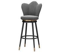 Tabourets de Bar Ensemble de 1 comptoir chaises chaises en Velours tabourets de Bar de Bar en Velours tabourets de Bar pivotants avec tabourets Ronds arrière pour comptoir de Cuisine, Hauteur de siè