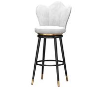 Tabourets de Bar Ensemble de 1 comptoir chaises chaises en Velours tabourets de Bar de Bar en Velours tabourets de Bar pivotants avec tabourets Ronds arrière pour comptoir de Cuisine, Hauteur du siè