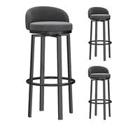 Tabourets de Bar Ensemble de 2 tabourets de Bar à Petit-déjeuner avec arrière-Atelier de Cuisine Tabouret de Bar à Tabouret de Bar rembourré en métal reproche en métal pivotant en Velours pour Le