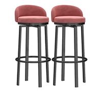 Tabourets de Bar Ensemble de 2 tabourets de Bar de Petit-déjeuner avec Atelier arrière Cuisine Tabouret de Bar à Tabouret rembourré en métal reproche en métal pivotant en Velours swivet-Tools pour Le