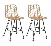 Tabourets de bar - GAROSA - Lot de 2 - Acier et polyéthylène - 45x56x103,5 cm - Design contemporain