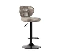 Tabourets de bar hauts Chaise de bar relevable de style nordique (63-83 cm) Chaise de bar moderne minimaliste en cuir synthétique avec tabouret haut rotatif Tabouret de bar de comptoir de cuisine