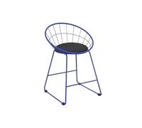 Tabourets de bar hauts pour comptoir de cuisine, chaises de bar simples en fer pour magasins de thé, options colorées, parfaits pour la maison, la salle à manger et les îles de cuisine (bleu)