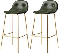 Tabourets de Bar Hauts, Style Moderne, en Similicuir, supportent jusqu'à 136 kg, Hauteur 66/76 cm, Parfaits for la Cuisine, Le Bar ou la Salle à Manger.(Green-2ps,65cm)