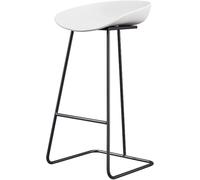 Tabourets de Bar industriels, Hauteur comptoir avec Dossier Bas, Pieds et Repose-Pieds en métal, îlot de Cuisine, pub et Bistro, tabourets de Bar Hauts pour Restaurant, 136 kg (Bla