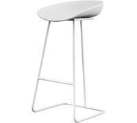 Tabourets de Bar industriels, tabourets de comptoir avec Dos Bas, Jambe en métal Repose-Pieds, îlot de Cuisine, pub bistrot, Restaurant Grand-Tools, 300 LB (Blanc, 65 cm)