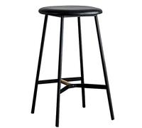 Tabourets de bar industriels, tabourets de comptoir de cuisine, chaises hautes pour café, pub et île, cadre en fer, hauteur d'assise 66,2 cm, supporte 136,1 kg, noir (65 cm)