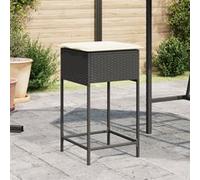 Vidaxl Tabourets De Bar Jardin Coussins Lot De 2 Noir Résine Tressée