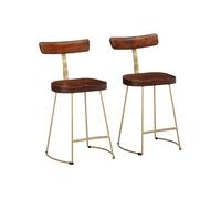 vidaXL Tabourets de Bar Lot de 2 49x43x79 cm Bois de manguier Massif