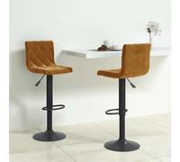 Tabourets de bar lot de 2 gris clair velours chaise de comptoir chaise vidaXL