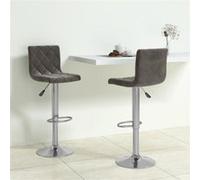 Lot de 2 Tabourets de Bar Chaises Bistrot Pub Intérieur Noir Velours vidaXL