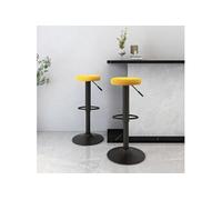vidaXL Tabourets de bar Lot de 2 Velours Jaune moutarde