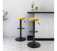vidaXL Tabourets de bar Lot de 2 Velours Jaune moutarde