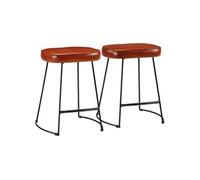 Tabourets de bar lot de 2 marron foncé 40x29,5x53 cm, chaise, tabouret de bar de cuisine, chaise de bistro, tabouret 358928