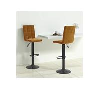 vidaXL Tabourets de bar 335761 – lot de 2, velours marron