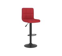 vidaXL Tabourets de bar Siège de bistrot Tissu rouge bordeaux – Lot de 2