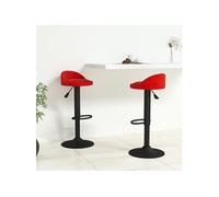 vidaXL Lot de 2 tabourets de bar – Sièges de bistrot velours Bordeaux