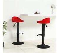 vidaXL Lot de 2 tabourets de bar – Sièges de bistrot velours Bordeaux