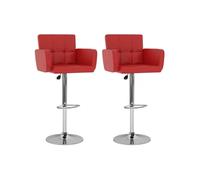 Lot de 2 Tabourets de Bar Chaises Bistrot Pub Cuisine Noir Similicuir vidaXL