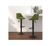 Tabourets de bar lot de 2 vert clair velours335351