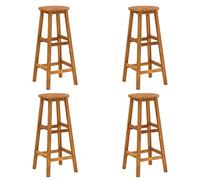 Lot de 2 Tabourets de Bar Chaises Bistrot Pub Bois d'Acacia Massif vidaXL