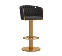 Tabourets de bar modernes en velours doré - Chaises pivotantes réglables à hauteur de comptoir tissée avec dossiers, sièges de bar élégants pour cuisine et maison, pour salle à manger et îles