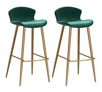 Tabourets de bar modernes rembourrés en velours avec hauteur de comptoir en métal, siège élégant et confortable, supporte 150 kg pour la maison et la cuisine