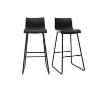 Miliboo Tabourets de Bar Design Noir 76 cm (Lot de 2) ONA