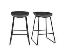 Tabourets de bar design noirs H65 cm (lot de 2) PEBBLE