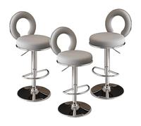 Tabourets de Bar pivotant Le comptoir pivotant Tabouret en Argent avec des chaises en Cuir PU réglables en arrière Tabouret d'îlot de Cuisine sans Bras élégant orange-1pcs intéressant (Ensemble