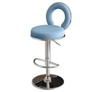 Tabourets de Bar pivotant Le comptoir pivotant Tabouret en Argent avec des chaises en Cuir PU réglables en arrière Tabouret d'îlot de Cuisine sans Bras élégant orange-1pcs intéressant (Bleu 1pcs)