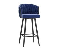Tabourets de bar pivotants 1 pièce, tabourets de bar rembourrés à hauteur de comptoir for îlot de cuisine, tabouret de bar en velours avec repose-pieds et dossier tissé, chaises de tabourets de bar sa