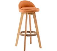 Tabourets de bar pivotants à 360° en bois massif avec dossier, style moderne du milieu du siècle, 60/70 cm de haut, pour cuisine, maison, bar