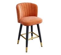 Tabourets de Bar pivotants à 360° pour Cuisine et Coin Repas, chaises de réception avec Dossier et Repose-Pieds, 5 Couleurs, Structure en Fer, Parfaits pour Un Usage Domestique et Commercial