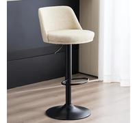 Tabourets de bar pivotants à hauteur réglable en cuir synthétique avec dossier, design moderne sans accoudoirs, repose-pieds inclus pour plus de confort