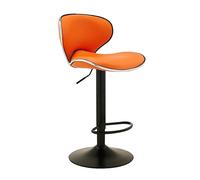 Tabourets de bar pivotants avec dossier en polyuréthane pour cuisine, café et restaurant, fonction de levage réglable, design moderne, gris et noir