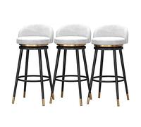 Tabourets de bar pivotants avec dossiers, tabourets rembourrés pour îlot de cuisine ou salle à manger, pieds en métal, lot de 1/2/3/4