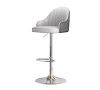 Tabourets de bar pivotants en cuir synthétique - Chaises de cuisine à hauteur réglable avec repose-pieds pour îlot de cuisine, café, pub