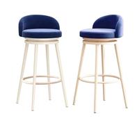 Tabourets de Bar pivotants Ensemble de 3, chaises de Bar en Velours, tabourets de Bar à Hauteur de comptoir réglables avec tabourets de Cuisine arrière tissés pour Island Home Bar pub intéressant