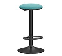 Tabourets de Bar pivotants et réglables Modernes, Chaise de Bar Ronde en métal avec Repose-Pieds, Tabouret de Hauteur rembourré en Velours for Salon et Salle à Manger(Black+Green,65-80cm)